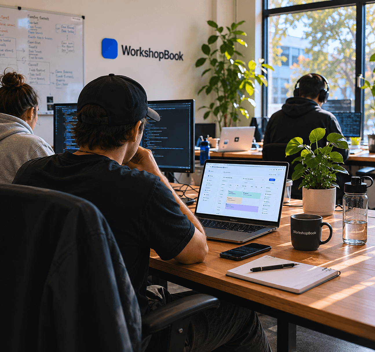 The WorkshopBook team building online booking software for automotive workshops